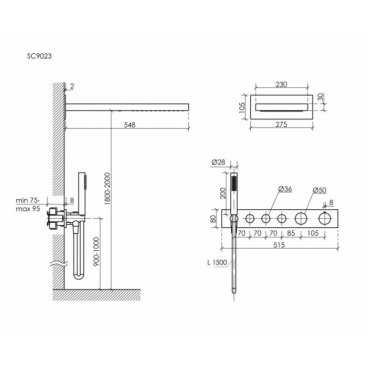 Душевая система Sancos Linn SC9023BG