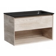 Тумба с раковиной Sancos Marmi 1.0 80 дуб галифакс Black
