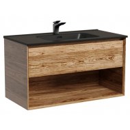 Тумба с раковиной Sancos Marmi 1.0 90 дуб чарльстон Black