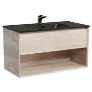 Тумба с раковиной Sancos Marmi 1.0 90 дуб галифакс Black