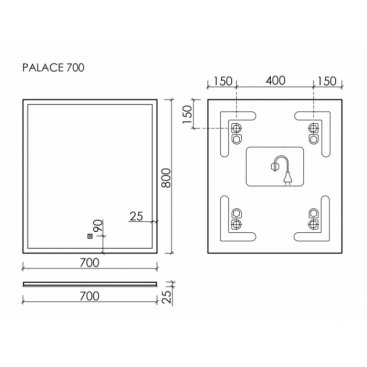 Зеркало Sancos Palace 70