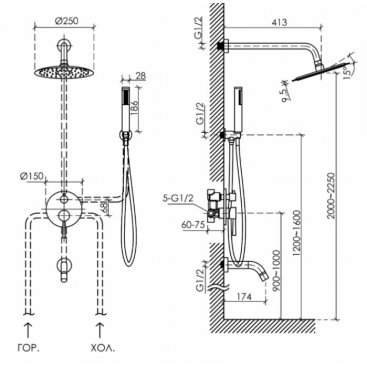 Душевая система Sancos Select SC3004CH