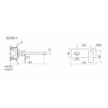 Смеситель для раковины Sancos Studio SC9017BG