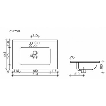 Мебель для ванной Sancos Urban 70 белая CN7001MB