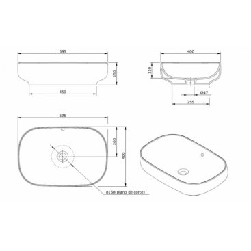 Раковина Sanindusa Sanibold 137310004