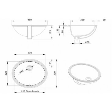 Раковина Sanindusa Simple 108750004