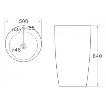 Раковина напольная SantiLine SL-4004