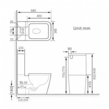 Унитаз SantiLine SL-5017SM-BD