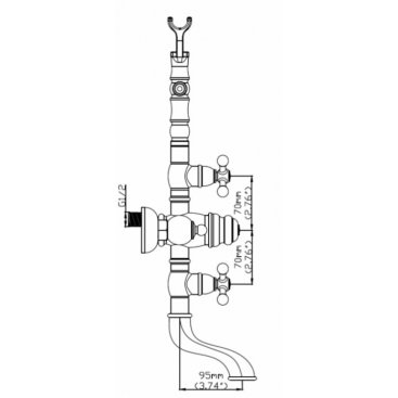 Смеситель для ванны Seaman Eco Koblenz SSN-2368D-SS