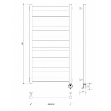 Полотенцесушитель электрический Secado Комано 1 1000x400