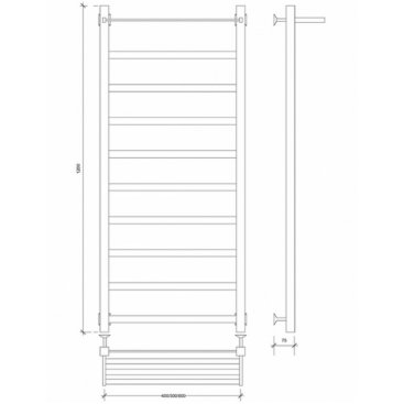 Полотенцесушитель водяной Secado Корсико 1 СП 1200x600