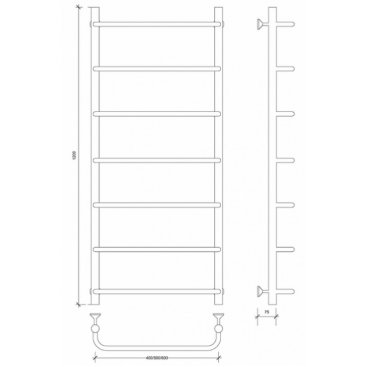 Полотенцесушитель водяной Secado Мерида 1 1200x400