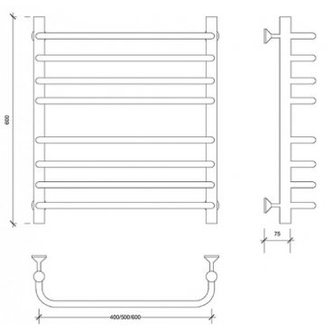 Полотенцесушитель водяной Secado Мерида 4 600x400