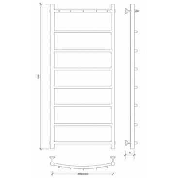 Полотенцесушитель водяной Secado Милан 1 К 1200x600