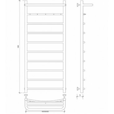 Полотенцесушитель водяной Secado Милан 1 КСП 1200x500