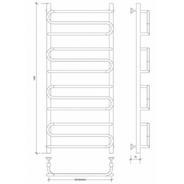 Полотенцесушитель водяной Secado Валенсия 2 1200x600