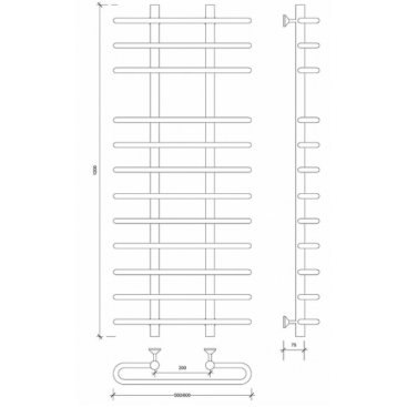 Полотенцесушитель водяной Secado Венеция 5 1200x600