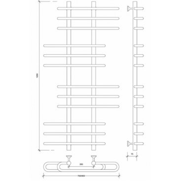 Полотенцесушитель водяной Secado Венеция 6 1200x700