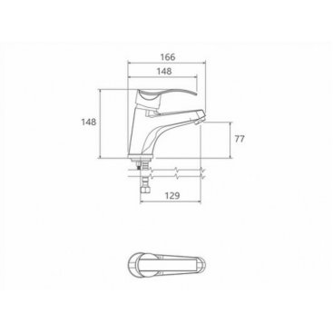 Смеситель для раковины Shouder Opal 0030204