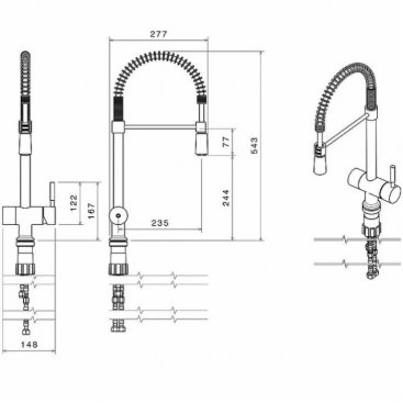 Смеситель для кухни Shouder Pull out Alster 0290505