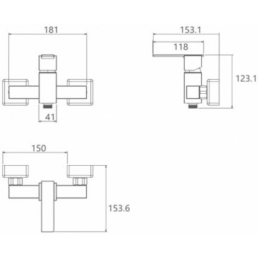 Смеситель для душа Shouder Sharp 0380004