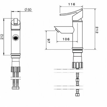 Смеситель для раковины Shouder Tenso 0090204