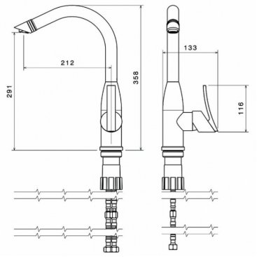 Смеситель для кухни Shouder Tenso 0090504