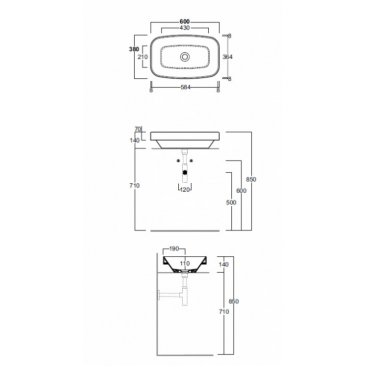 Раковина Simas Baden Baden BB11 60 см