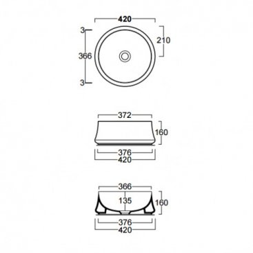 Раковина Simas Sharp SH02 42 см