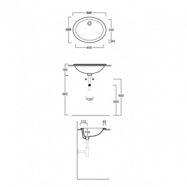 Раковина Simas Top e lavabi d'arredo Marine S50P