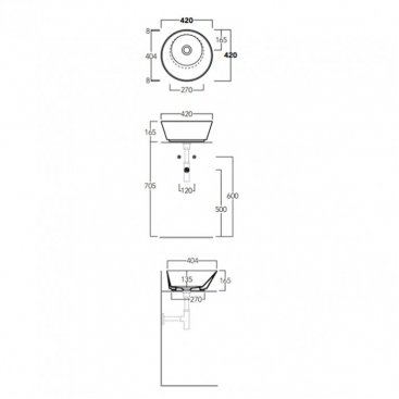 Раковина Simas Wave WA01 42 см