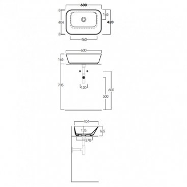 Раковина Simas Wave WA04 60 см