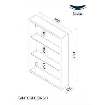 Зеркало-шкаф Sintesi Corso 100 см