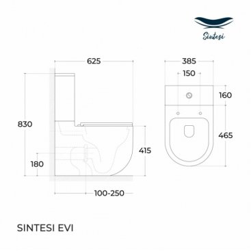 Унитаз напольный Sintesi Evi