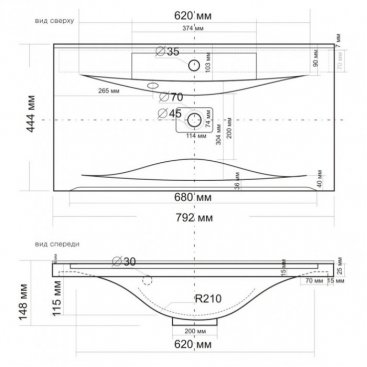 Мебель для ванной Stella Polar Абигель 80 см серая/цемент