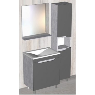 Мебель для ванной Stella Polar Абигель 65 серая/цемент