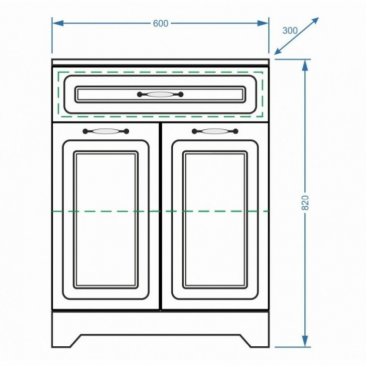 Комод Stella Polar Кармела 60 см ольха белая