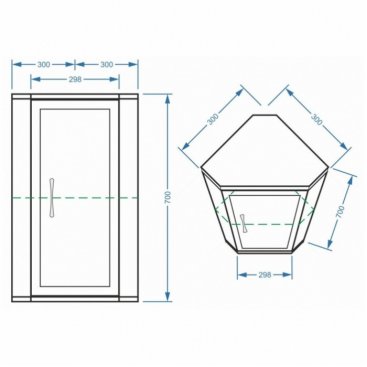 Шкаф угловой Stella Polar Концепт 30 см белый