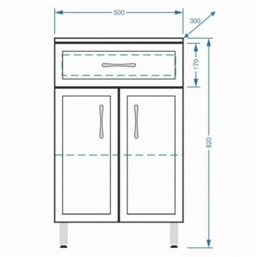 Комод Stella Polar Концепт 50 см белый