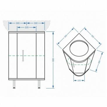 Мебель для ванной Stella Polar Концепт 30 см белая