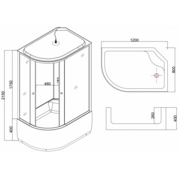 Душевая кабина Taliente TA-12080MR 120x80