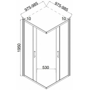 Душевой уголок Taliente TA-10102-1CP 100x100