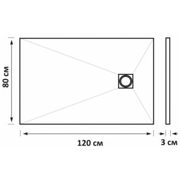 Поддон из искусственного мрамора Taliente PTA-ST-120Bstone 120x80