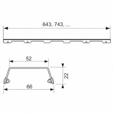 Панель для душевого канала Tece Drainline Steel II 80 см