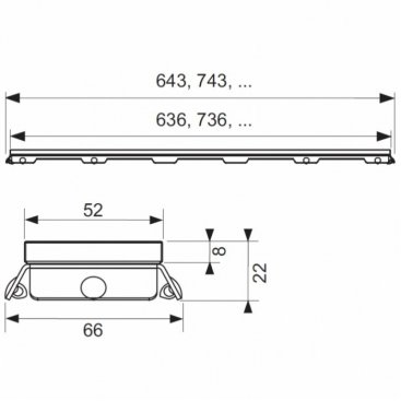 Панель стеклянная для душевого канала Tece Drainline 120 см