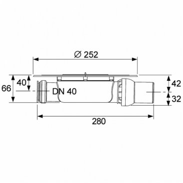 Сифон для душевого лотка Tece Drainpoint S DN 50 3601400