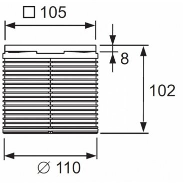 Декоративная решетка Tece Drainpoint S 3660001