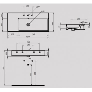 Раковина Tecla Twenty TW11011