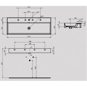 Раковина Tecla Twenty TW13011