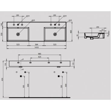 Раковина Tecla Twenty TW18011